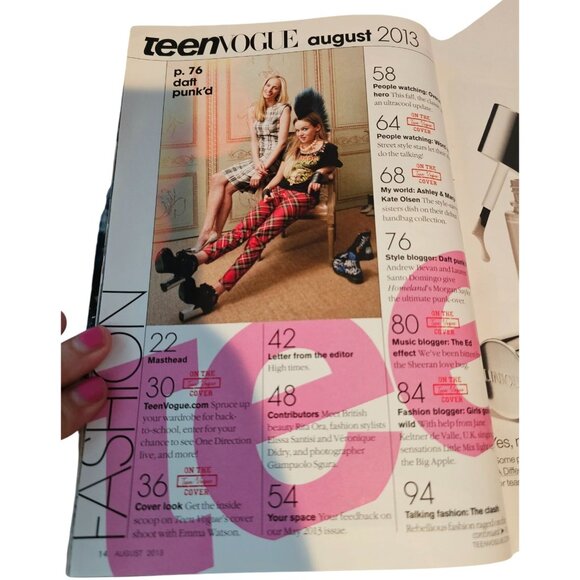 Teen Vogue Magazine August 2013 Emma Watson Cover Issue A+ Fashion Denim Ideas - Picture 3 of 13